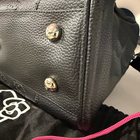 Vintage Hello Kitty Black Embossed Leather Tote - Picture 7 of 13
